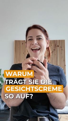 So sollte man Gesichtscreme wahrscheinlich nicht auftragen oder doch? ????