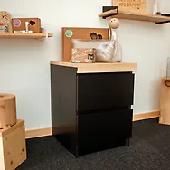 Deckplatte f&uuml;r Malm-Kommode, 404mm x 496mm x 19mm (Plattenma&szlig;) | Auflageplatt...