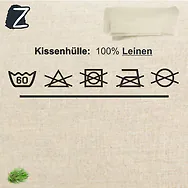 Leinen-Kissen&uuml;berzug | 40x80cm