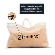 ZIRBELINO&reg; SAUNA-Zirbenkissen 20x30cm mit Henkel | SPEZIAL-F&Uuml;LLUNG mit extrem...
