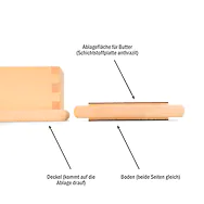 ZirbenButterdose | 150x130x70mm