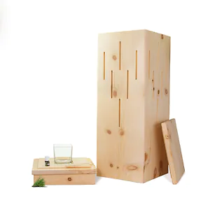 ZirbenDuftturm 90x30x30cm (HxLxB) | 6-teilig | Deckel + Korpus + Sockel + Was...