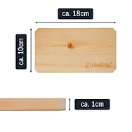 Mini Jausenbrett aus Zirbenholz | abgeflachte Ecken | naturbelassen | ca. 18x...
