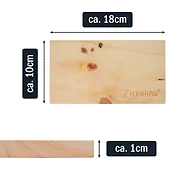 Mini Jausenbrett aus Zirbenholz | naturbelassen | ca. 18x10cm und 1cm dick