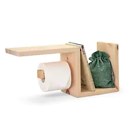 ZIRBELINO&reg; Toilettenpapierhalter aus Zirbenholz "Rolle links" | Klo...