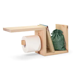 ZIRBELINO&reg; Toilettenpapierhalter aus Zirbenholz "Rolle links" | Klo...