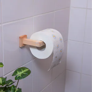 Zirbelino&reg; Toilettenpapierhalter "EASY" | aus Zirbenholz, ohne Bohr...