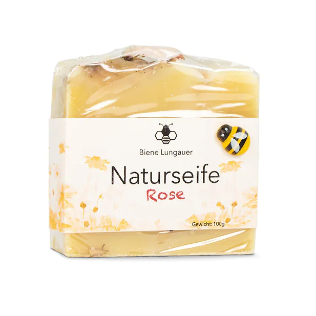 Rose Naturseife mit Bienenwachs | 100g