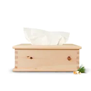 Zirbelino&reg; Taschentuchbox aus Zirbenholz | inkl. Schiebe-Deckel zum einfachen...