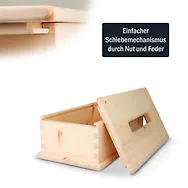 Zirbelino&reg; Taschentuchbox aus Zirbenholz | inkl. Schiebe-Deckel zum einfachen...