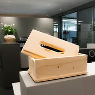 Zirbelino&reg; Taschentuchbox aus Zirbenholz | inkl. Schiebe-Deckel zum einfachen...