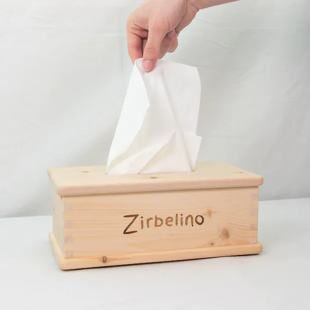 Kosmetiktuchbox mit Hand