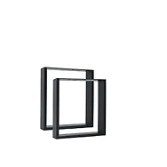 Zirbelino&reg; Couchtisch aus Zirbe mit M&ouml;belkufen RECHTECK | 2-teilig (Tischplat...