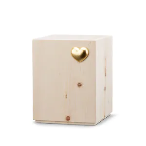 Zirbenurne - "Ruhe mit goldenem Herz" - 27x21x21 (4L)