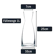 Wasserkaraffe Ypsilon (1 Liter) - ILIOS Karaffe &raquo;Ypsilon&laquo;, Inhalt: 1,00 Liter...