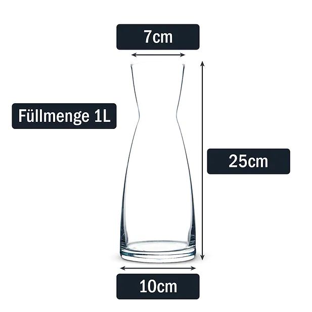 Wasserkaraffe Ypsilon (1 Liter) - ILIOS Karaffe »Ypsilon«, Inhalt: 1,00 Liter, Höhe: 255 mm, ø 100 mm