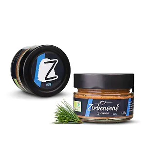 Zirbelino&reg; ZirbenSENF - s&uuml;&szlig; - 135g | Bio-zertifiziert
