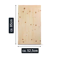 Massives Zirben-Backbrett, Nudelbrett | 85 x 52,5 x 1,5 cm &ndash; riesige Arbeitsf...