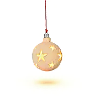 Christbaumkugel mit LED-Beleuchtung | 7cm Durchmesser | Deko f&uuml;r Weihnachten