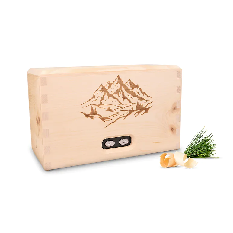 ZirbenDiffuser "KLASSIK" mit der Gravur "Alpenlandschaft"...