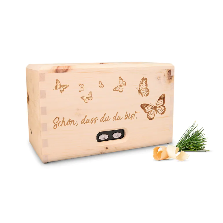 ZirbenDiffuser "KLASSIK" mit der Gravur "Schmetterling" |...