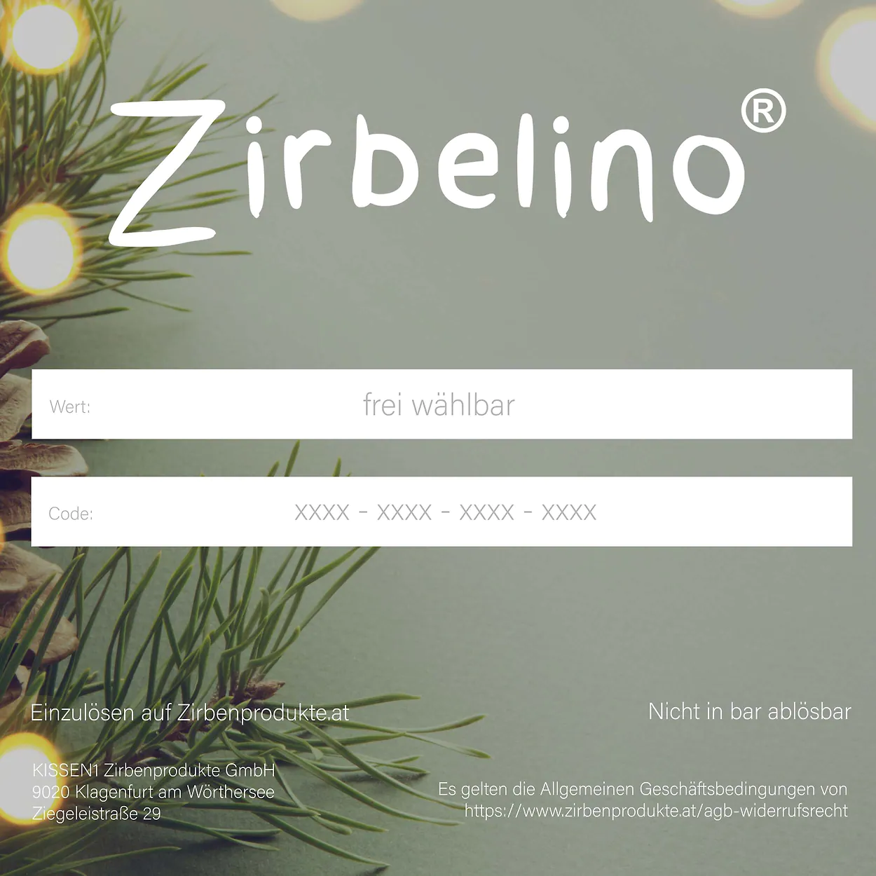 Geschenkgutschein Weihnachten