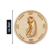 Zirbenholz Untersetzer | Sternzeichen WASSERMANN | 9cm ⌀ Holzuntersetzer f&uuml;r ...