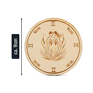 Zirbenholz Untersetzer | Sternzeichen ZWILLINGE | 9cm ⌀ Holzuntersetzer f&uuml;r G...