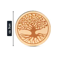 Zirbenholz Untersetzer | Baum des Lebens | 9cm ⌀ Holzuntersetzer f&uuml;r Gl&auml;ser &...