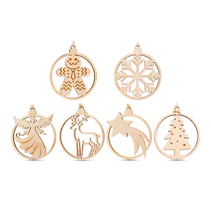 Weihnachtsschmuck 6er-Set | 1x Christbaum, 1x Engel, 1x Sternschnuppe, 1xRent...