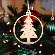 Weihnachtsschmuck 6er-Set | 1x Christbaum, 1x Engel, 1x Sternschnuppe, 1xRent...