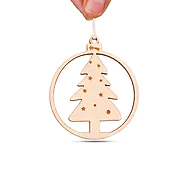 3 Stk. Christbaum Weihnachtsschmuck, Baumschmuck aus Zirbe f&uuml;r Weihnachten