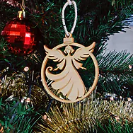 Weihnachtsschmuck 6er-Set | 1x Christbaum, 1x Engel, 1x Sternschnuppe, 1xRent...