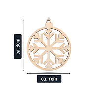 3 Stk. Schneeflocke Weihnachtsschmuck, Baumschmuck aus Zirbe f&uuml;r Weihnachten
