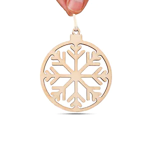 3 Stk. Schneeflocke Weihnachtsschmuck, Baumschmuck aus Zirbe f&uuml;r Weihnachten