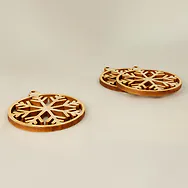 3 Stk. Schneeflocke Weihnachtsschmuck, Baumschmuck aus Zirbe f&uuml;r Weihnachten