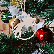 Weihnachtsschmuck 6er-Set | 1x Christbaum, 1x Engel, 1x Sternschnuppe, 1xRent...