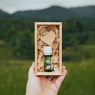 Zirben&ouml;l Geschenkbox #Herz | Bio-Zirben&ouml;l 10ml + Herz Schl&uuml;sselanh&auml;nger | als...