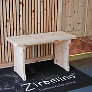 ZIRBELINO&reg; Sitzbank aus Massivholz - Zirbe - 77 x 34 x 45cm