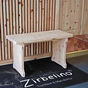 ZIRBELINO&reg; Sitzbank aus Massivholz - Zirbe - 77 x 34 x 45cm