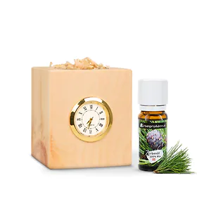 ZirbenUhr-W&uuml;rfelset "GOLD" | ZirbenW&uuml;rfel (7x8cm) mit 10g Zirbensp&auml;...