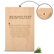 Zirbenschild 30x20cm - HOCHFORMAT - Personalisierbar Grafik/Logo/Foto | mit A...