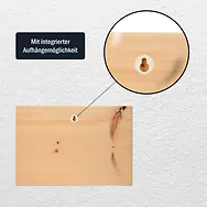 Zirbenschild 20x30cm - QUERFORMAT - Personalisierbar Grafik/Logo/Foto | mit A...
