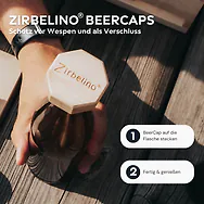 Zirbelino&reg; BeerCap | Achtkant | ORIGINAL Wespenschutz f&uuml;r Bierflaschen mit CC...