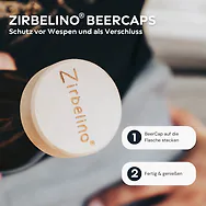 Zirbelino&reg; BeerCap | Rund | ORIGINAL Wespenschutz f&uuml;r Bierflaschen mit CC26 &Ouml;...