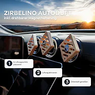 Original Zirbelino&reg; Lufterfrischer | Der Autoduft vom echten Baum | inkl. dre...