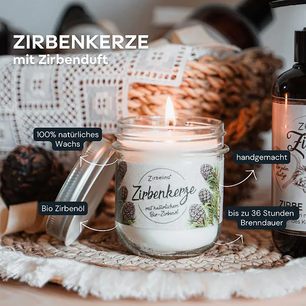 ZirbenWürfel Set + ZirbenDuftkerze