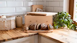 ZirbenBrotkiste "Gro&szlig;" | 3-teilig (Brotdose + Deckel + Ablagegitter...