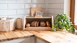ZirbenBrotdose "elegant" mit Rollo | 2-teilig (Brotdose + Ablagegit...
