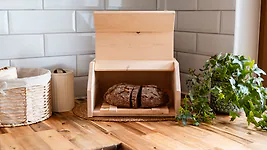 ZirbenBrotdose "klassisch klein" mit Deckel | 2-teilig (Brotdose + ...